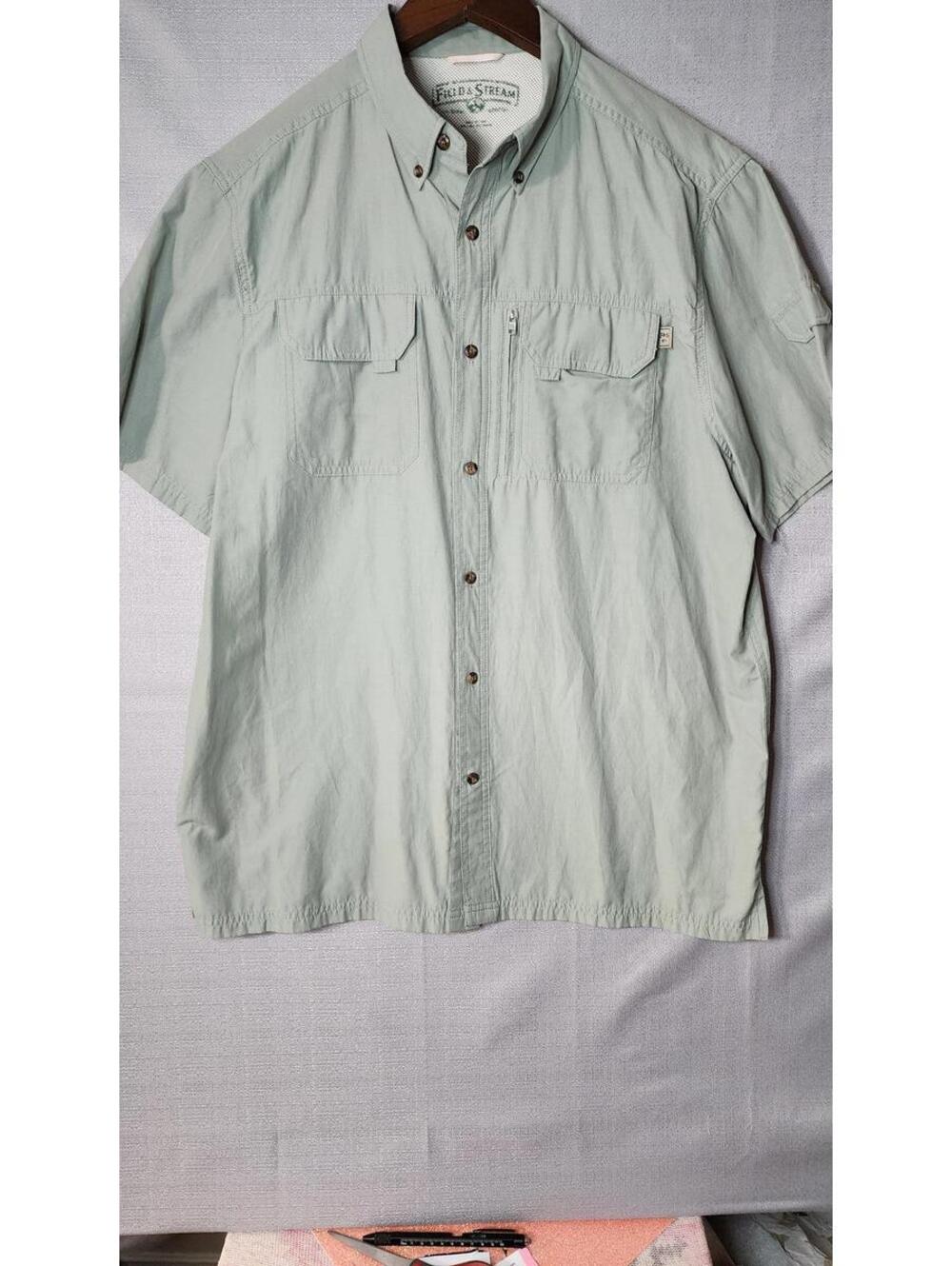 Field & Stream Men's Short Sleeve Shirt - Lightweight Fishing Shirt size Large